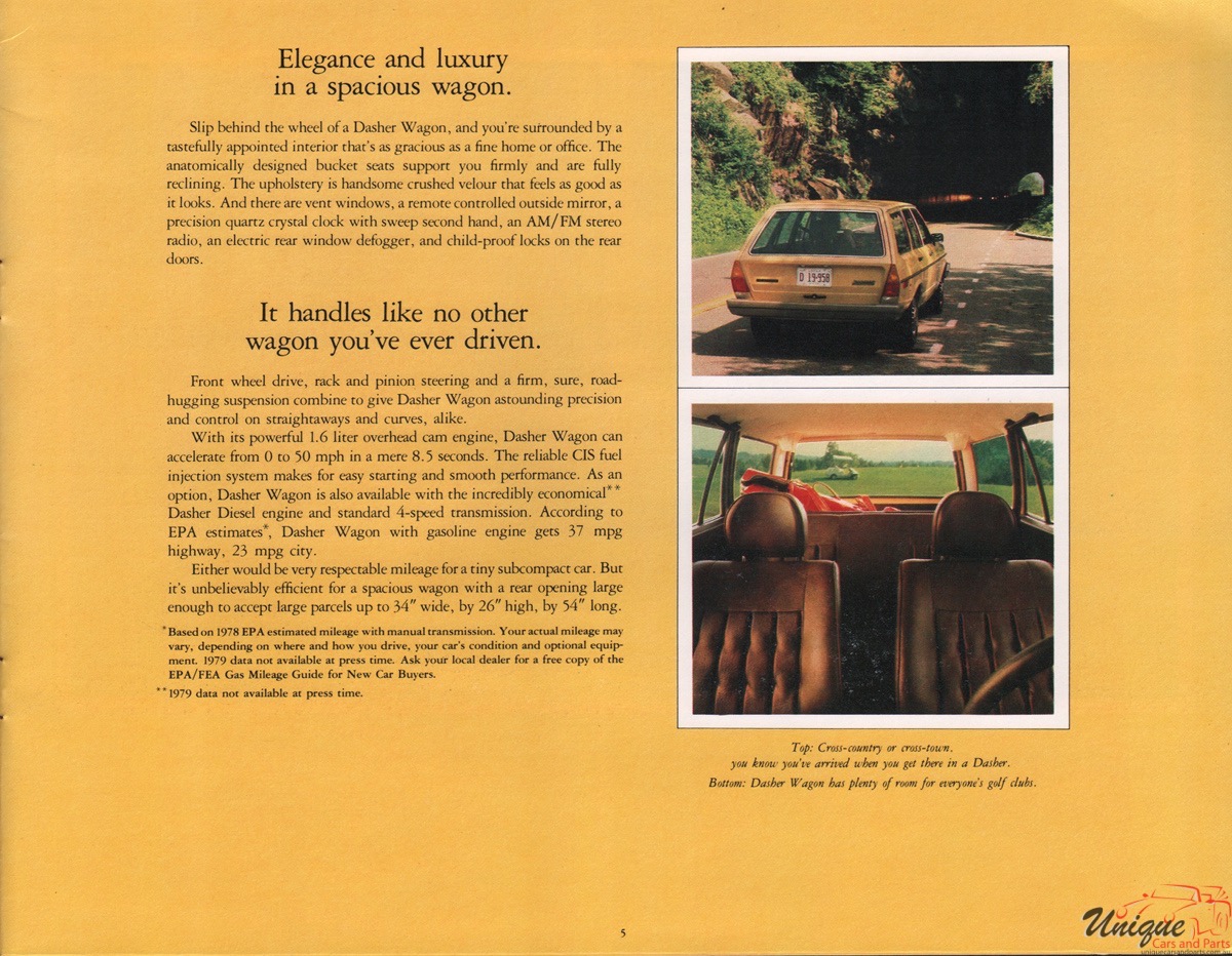 1979 VW Dasher Brochure Page 4